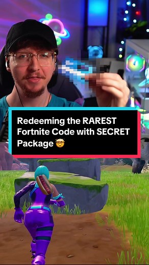 Redeeming the RAREST Fortnite Code with SECRET Package 🤯 #fortnite #fortnitebr #fortniteclips #gaming #fortnitefunny