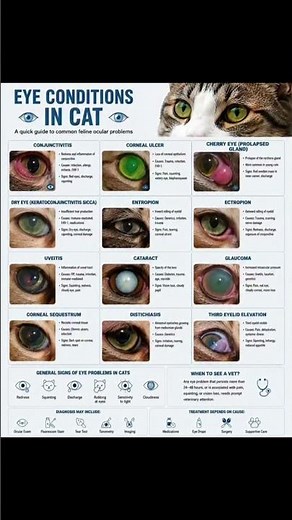 🐱 EYE CONDITIONS IN CATS – COMPLETE VISUAL GUIDE 👁️