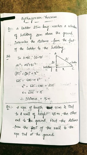 Pythagoras' Theorem - Class 10