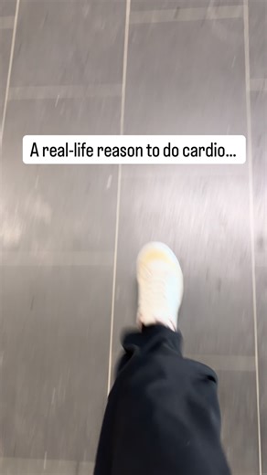 Why do cardio? Because sometimes, you think your flight is leaving from Carcassonne when in fact, it’s leaving from Toulouse. You notice when you’re halfway to the wrong airport - stopped in a bakery casually buying a quiche. Waiting to pay, you check your flight to see if it’s on time and realise your mistake. Toulouse is much further from home than Carcassonne. So when you arrive at the airport with 45 minutes until the flight leaves, you have to run as fast as you can through the airport to m