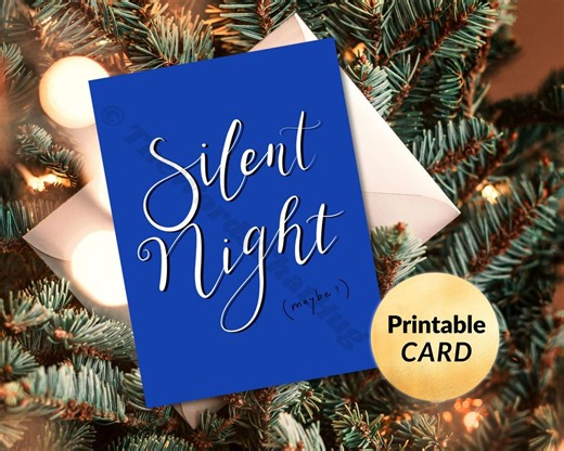 Silent Night (maybe?) - Digital Christmas Card | Printable Holiday Greeting - Etsy Canada