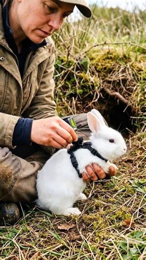 I Mounted a Micro Camera on a White Rabbit — POV Inside Its Warren #trending #shorts