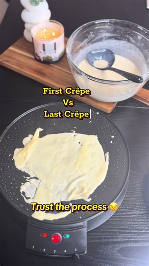 I’m starting a crêpe series with my new crêpe maker( I know that there is a big room for improvement using it 😭) What flavor do you want to see for the first episode? #crepes #crepemaker #crepesseries #crepesrecipe #frenchcrepes