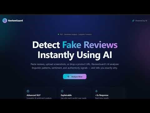 Fake Review Detection System Demo