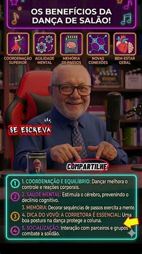 Os benefícios da dança de salão💃 (rejuvenescimento cerebral, memória e coordenação) #vamosreagir