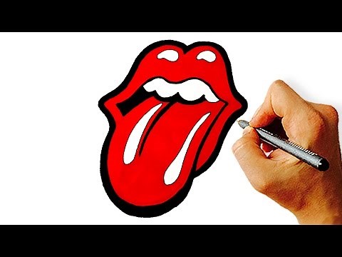 How to Draw the Rolling Stones - Mick Jagger Logo