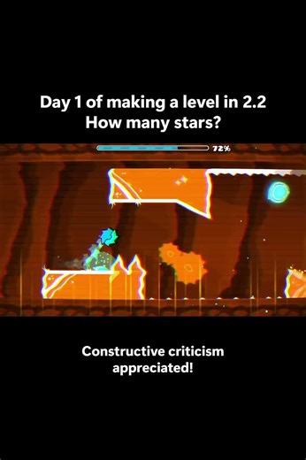 Day 1 of making a level in 2.2 #geometrydash #level #shorts