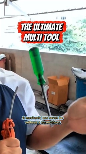 A screwdriver as a mechanic’s extension of the hand