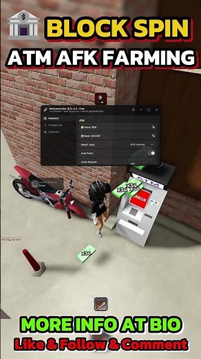 Block Spin ASMR New Auto Instant Farming ATM 100k Per Hour 💸 #robloxscript #blockspin