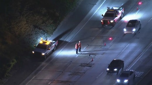 Hourslong closure on 405 Freeway causes massive delays through Sherman Oaks