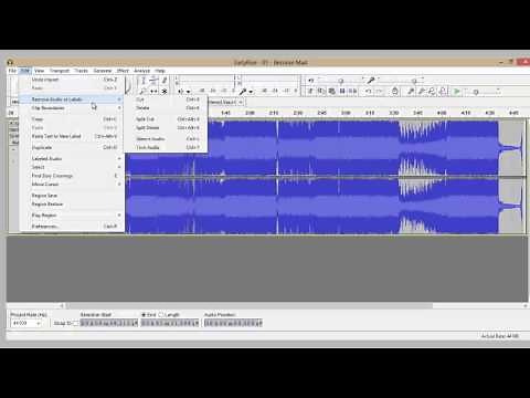 How to cut a song using audacity