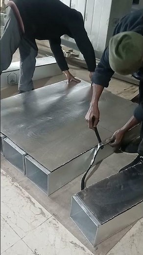 Installing insulation on the duct