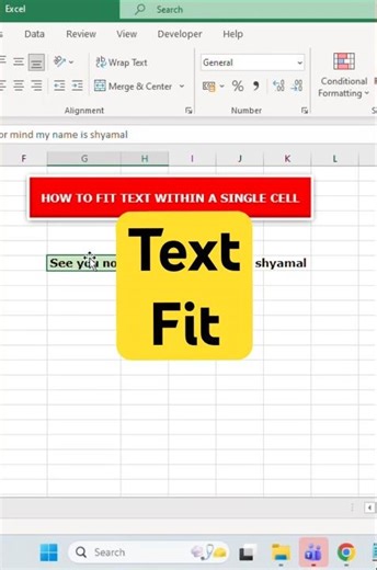 How to fit a text in a particular cell in the excel | Wrap Text | Text Fit in Cell