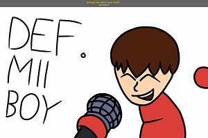 Default Mii (Boy) over Boyfriend! Mod for Friday Night Funkin' | FNF Mods