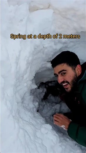 3 Meters of Snow in Arbabaa Mountain, Baneh | Extreme Winter in Kurdistan Nature #shorts