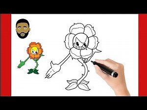 How To Draw cagney carnation from cuphead