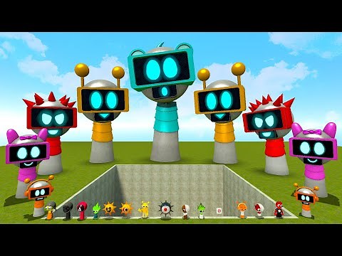 BIG HOLE NEW ALL SPRUNKI ROBOT SPARTAN KICKING in Garry's Mod!