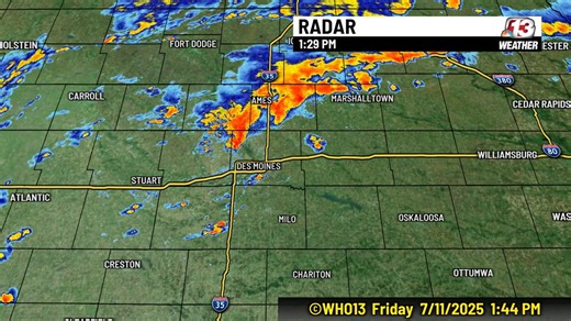Radar update: Watching storm movement and development. Storms south of I80 would have more potential to rotate given the environment there. | WHO 13 Weather