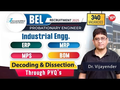 ERP, MRP, MPS, BOM (Industrial Engineering) Theory & Questions for BEL PE Mechanical preparation