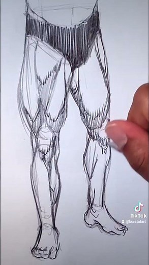 How to draw the leg muscles sketch doodle