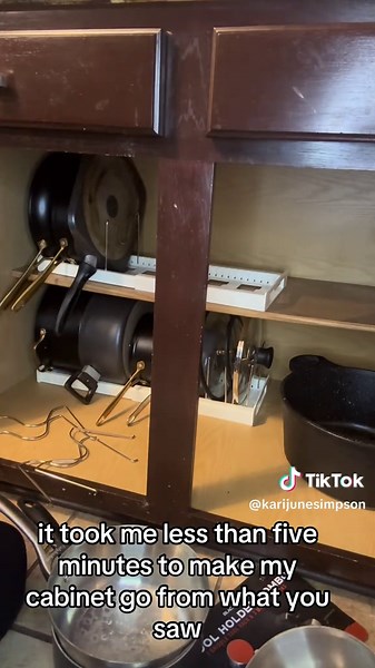Messy cabinets? This expandable pot and lid organizer will change your life! This organizer has saved me! 🥳✨ Click the link & grab! #KitchenOrganization #TikTokMadeMeBuyIt #OrganizerGoals #tiktokshop #cleantok #organizedhome #organizerideas #amsr #HomeOrganization #KitchenHacks #TikTokShopFinds #CabinetMakeover #DeclutterYourLife #SmallSpaceSolutions #OrganizerGoals #BeforeAndAfter #CleanTok