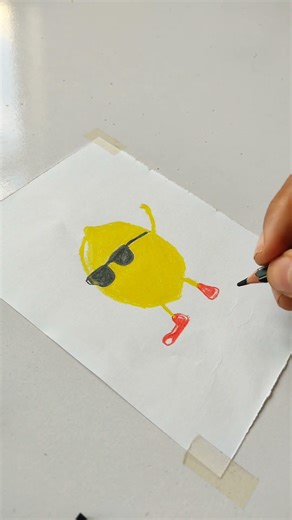 Cartoon Lemon 🍋 Drawing #drawing #shorts #youtubeshorts