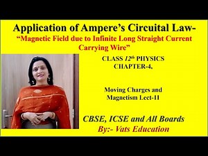 Magnetic Field due to Infinite Long Straight Current Carrying Wire | Chapter4 Class12 Lecture11