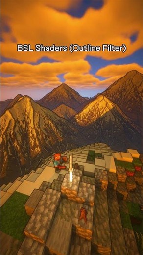 This Massive Mountain Range Looks Insane with These Shaders! #minecraft #minecraftshorts