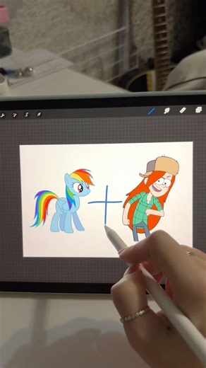Rainbow Dash + Wendy Blerble Corduroy #mlps #drawing #mlp #gravityfalls #wendycorduroy #rainbowdash