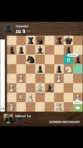 1.2K views | Brilliant Queen Move Tal #chess #catur #brilliantmove #chesslegends #mikhailtal | Sayfull Anank | Facebook