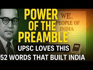 "UPSC Loves This — The Preamble Explained Simply" | Lec - 16