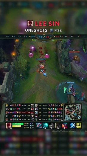 Lee Sin ONESHOTS Fizz | NA Master Patch 26.18 #shorts
