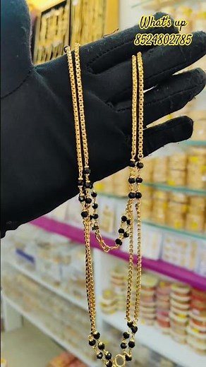 Micro plated 24' block beads 2 layer Chain collection #online #jewelry #gold