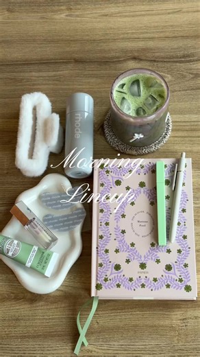 my morning necessities 🍵 #mornings #morninglineup #morningroutine #aesthetic #mymorning @rhode skin @Papier @Fenty Beauty @LOCCITANE