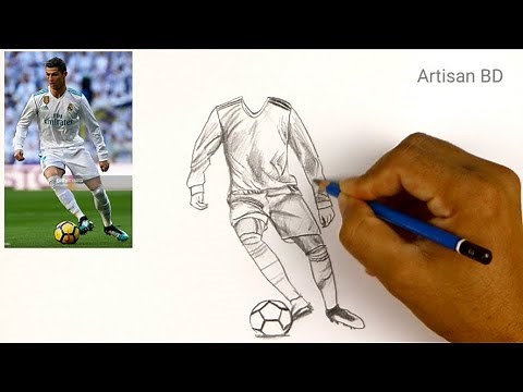 How to Draw Cristiano Ronaldo, Step by Step EASY Ronaldo Drawing