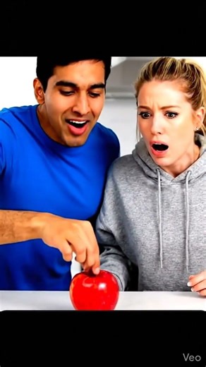 I can’t believe he actually ATE that! 🍎🪱 #shorts