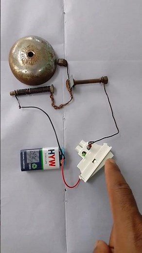 Electric Bell made with ElectroMagnet|#shortsvideo|construction of electric bell#experiment