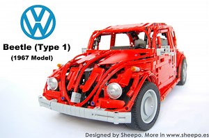 LEGO MOC-56524 Volkswagen Beetle (Type 1) (RC version) (Technic 2015)