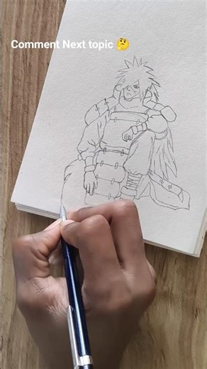 How to draw Madara Uchiha ❔/ Anime drawing ☠️ / Madara Uchiha drawing easy 👽 @vivek_the_artist
