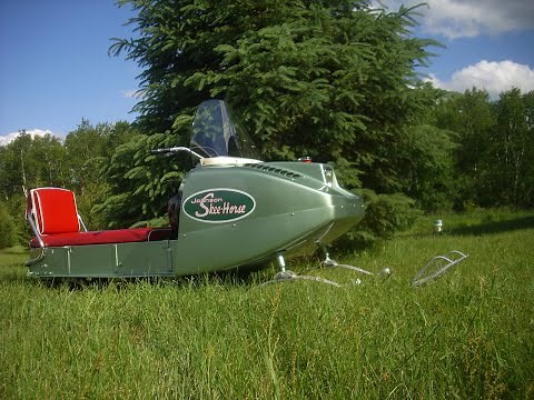 1965 Johnson Skee Horse - first year OMC antique snowmobile - restored - Hear it Run