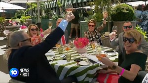 2K views · 23 reactions | Only 10,000 spectators were permitted to watch the Melbourne Cup trackside at Flemington Racecourse this year. However, Melbourne residents still tuned in, streaming the race at parks, pubs and beaches. | 10 News Melbourne | Facebook