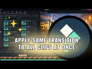 Wondershare Filmora Tutorial! How to Apply Same Transition to All Clips at Once on Filmora