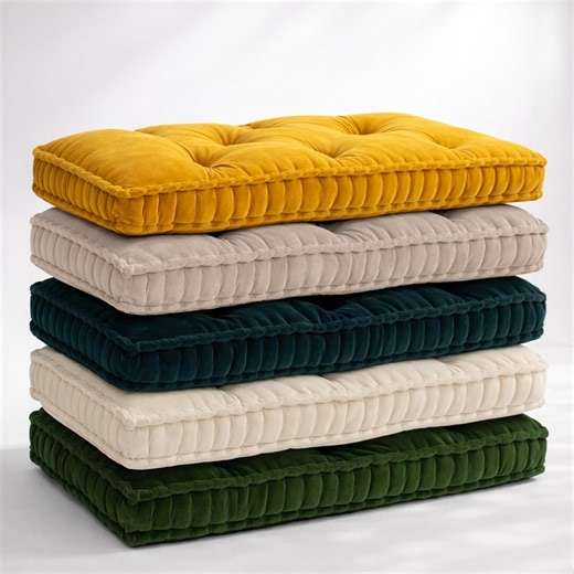 Custom Velvet Bench Cushion – French Mattress Style Seat Pad | 100% Cotton Velvet Indoor Outdoor Chair Cushion | Made to Order in 48 Colors - Etsy