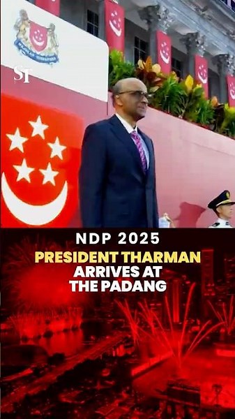 NDP 2025: President Tharman arrives at the Padang | NDP2025 | SG60