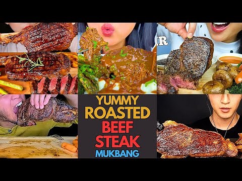 🥩🤤🔥Juicy Roasted Beef Steak Mukbang ASMR! | MUKBANG COMPILATION🥩🔥🔊
