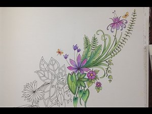 MAGICAL JUNGLE Johanna Basford - coloring with faber castell watercolor pencils - part 2