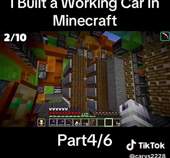 Construyendo un coche funcional en Minecraft