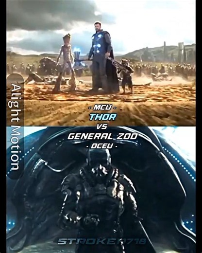 Thor (MCU) vs General Zod (DCEU)