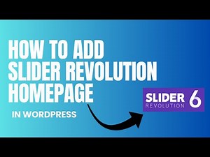 how to add slider revolution in wordpress homepage