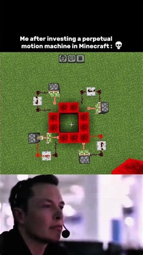 Minecraft perpetual motion machine 😅 #minecraft